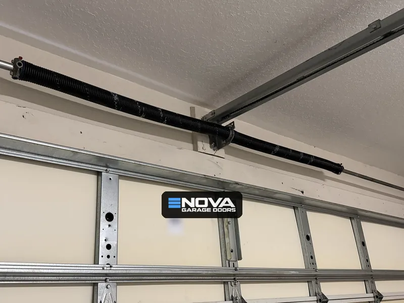 Replacement torsion spring on a garage door in Largo, FL